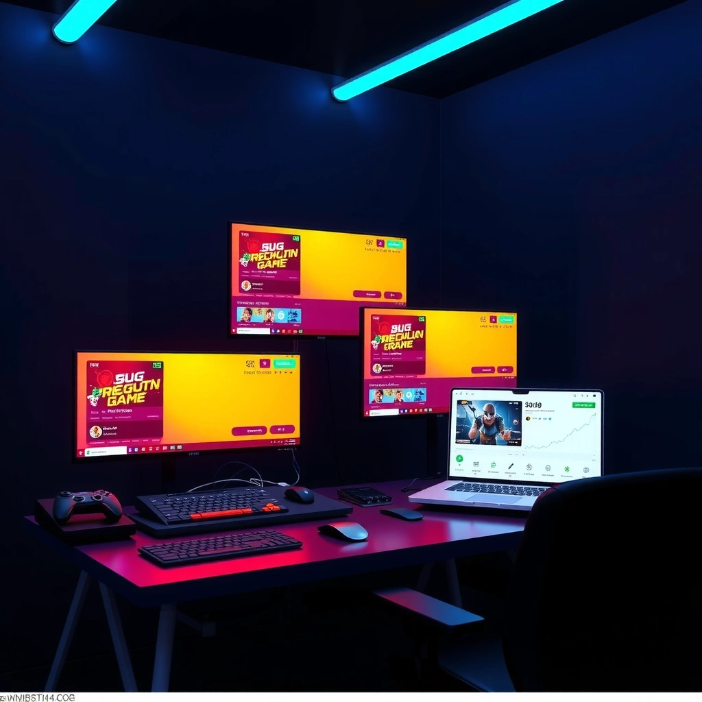 Mobile game development interface showing blockchain integration